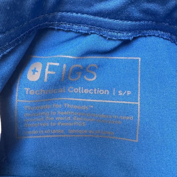 Figs‎ Scrub Set Jogger Pants & V-Neck Top PO 2437 Blue Medical Nurse XS & SM - Picture 9 of 10